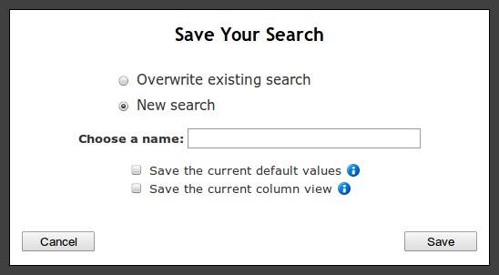Save Search New